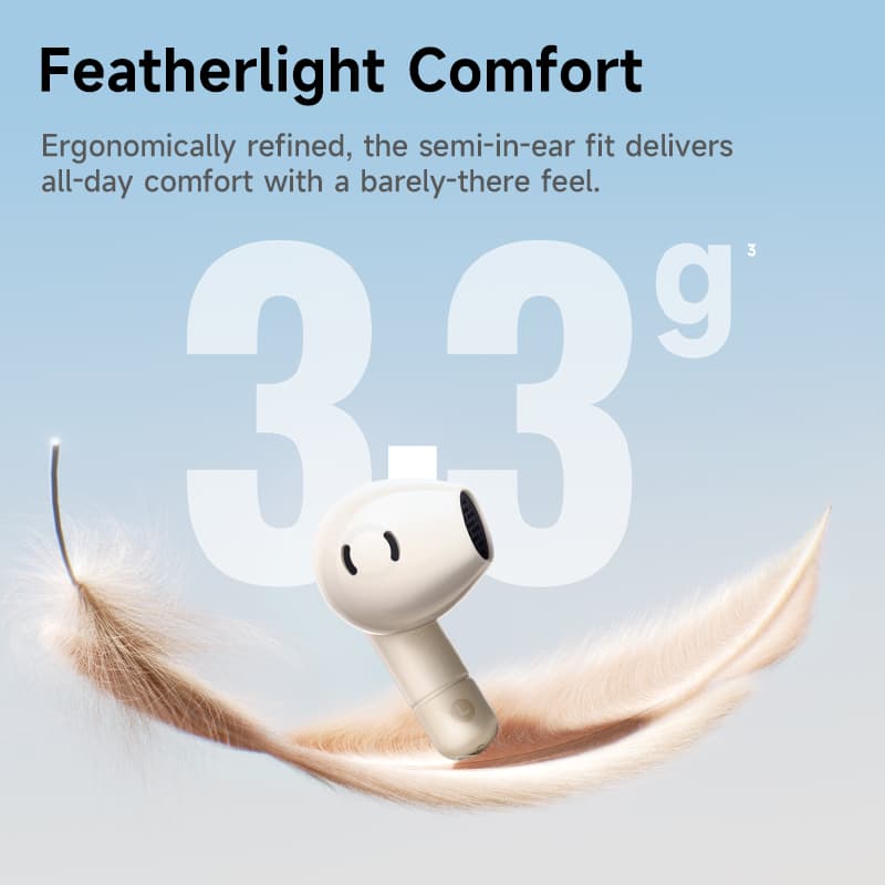 Baseus Bass BS2 Lite True Wireless Earbuds – Moon White, view 7
