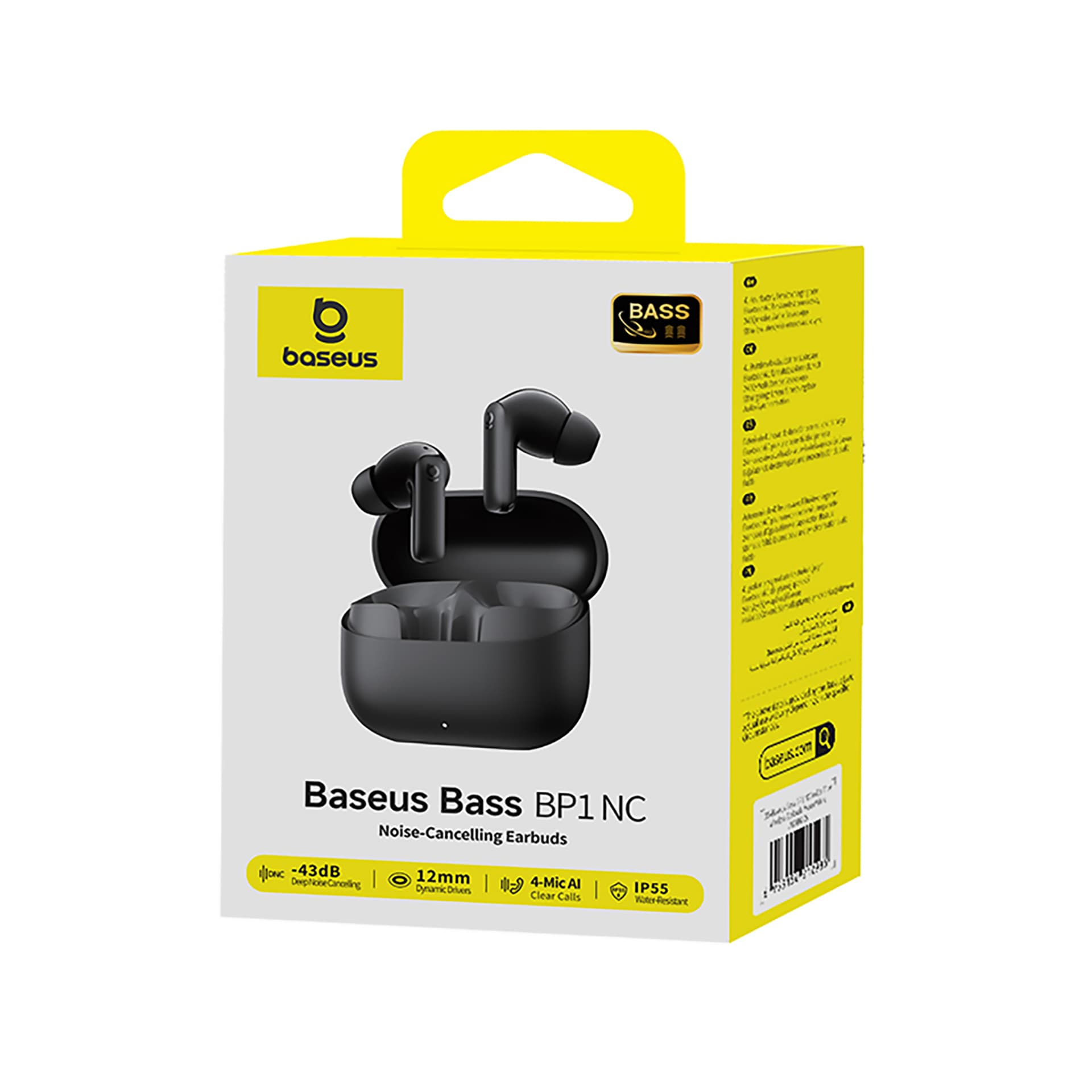 Baseus Bass BP1 NC In-Ear True Wireless Earbuds-Cosmic Black, view 3