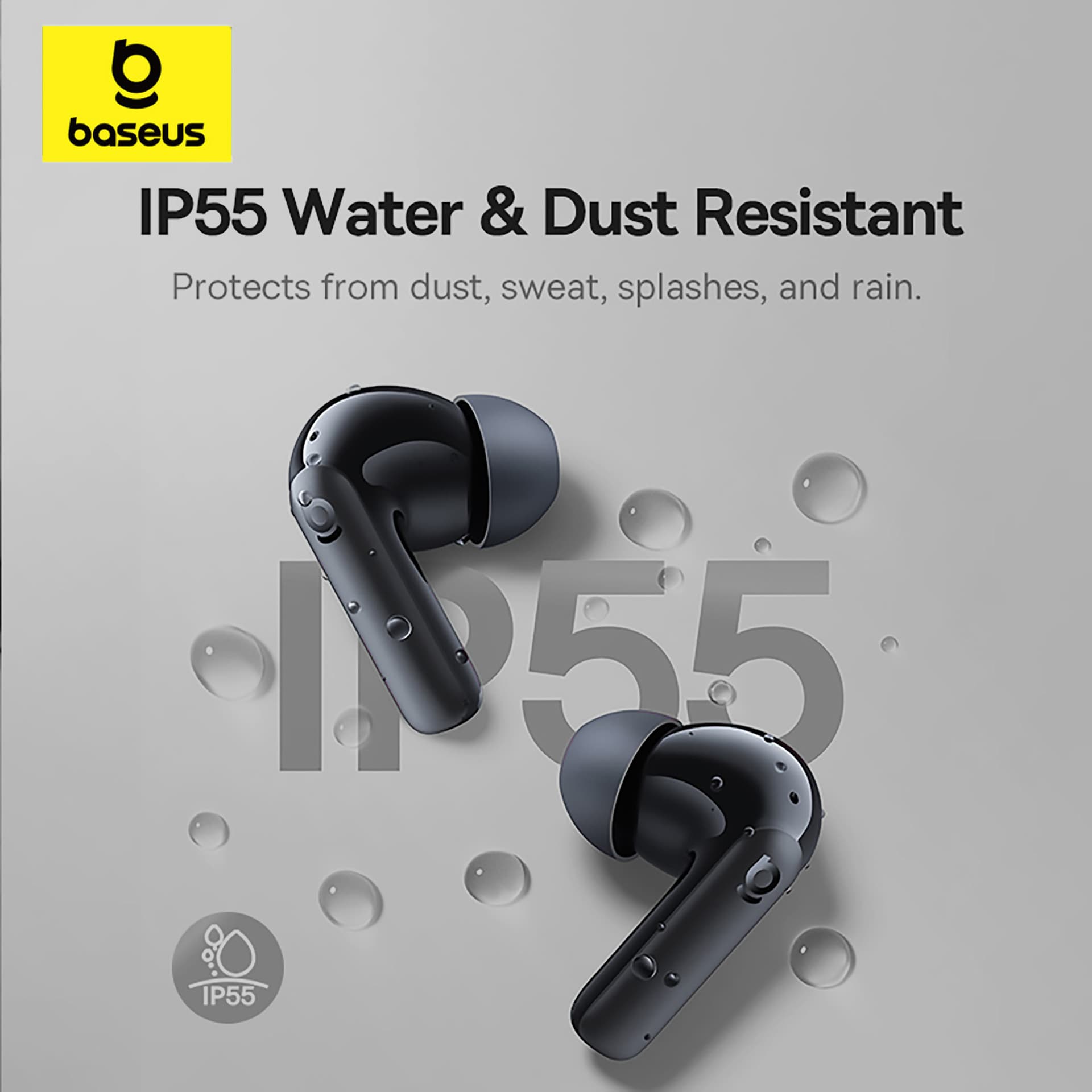 Baseus Bass BP1 NC In-Ear True Wireless Earbuds-Cosmic Black, view 6