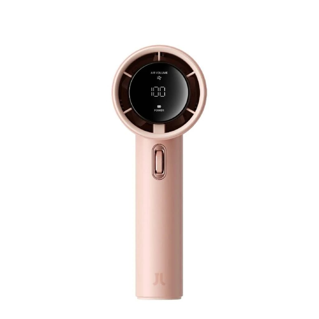 JisuLife Pro 1 Rechargeable Handheld Fan – 3600mAh, 100-Speed – Pink