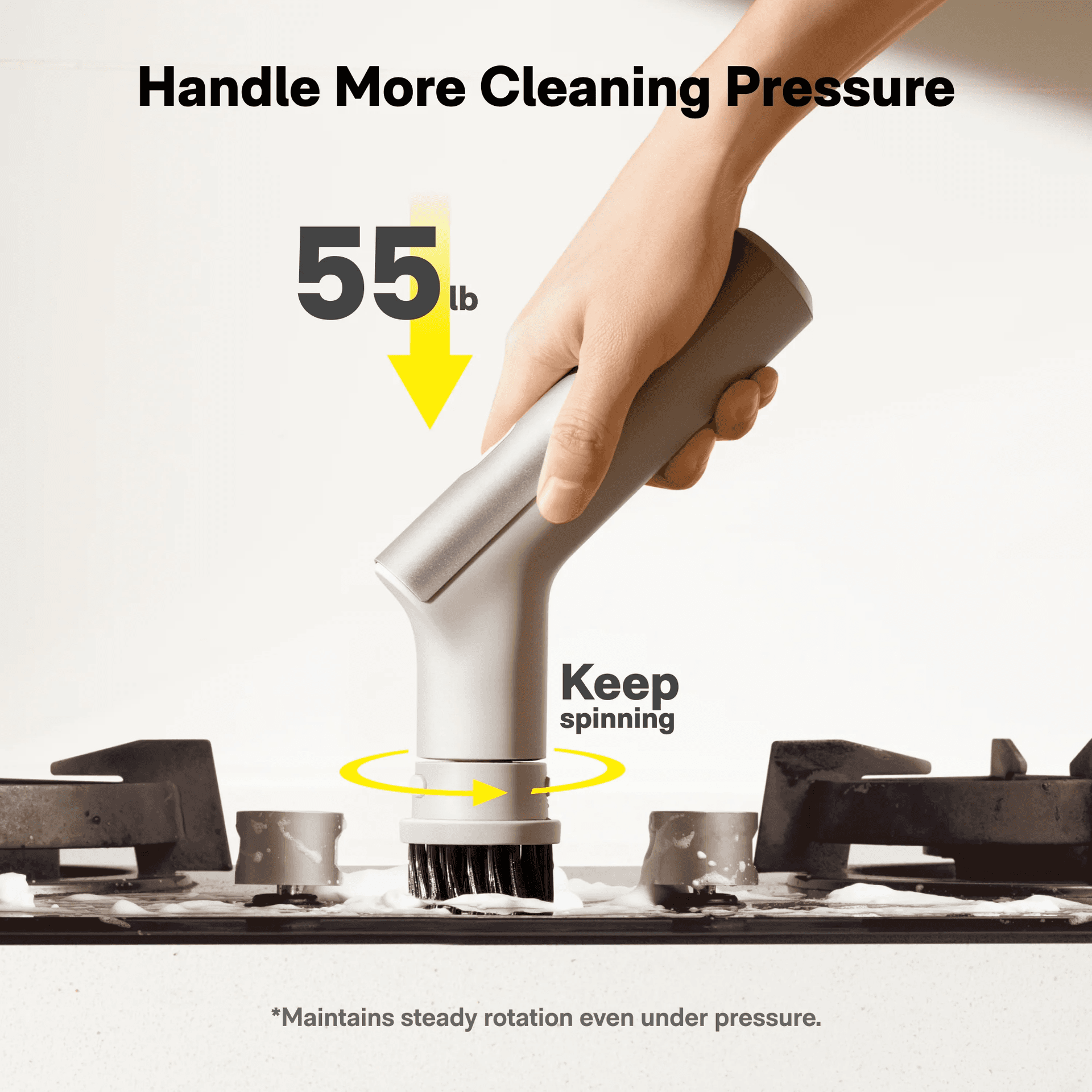 HOTO Electric Kitchen Scrubber – Cordless Cleaning Brush with 9 Brush Heads, view 3