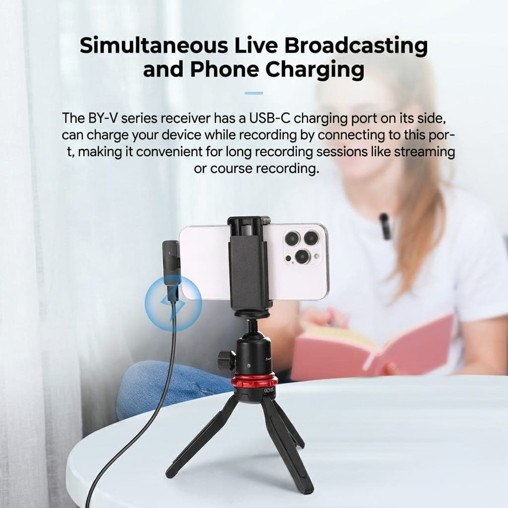 BOYA BY-V20 Dual USB-C Wireless Microphone System, view 4