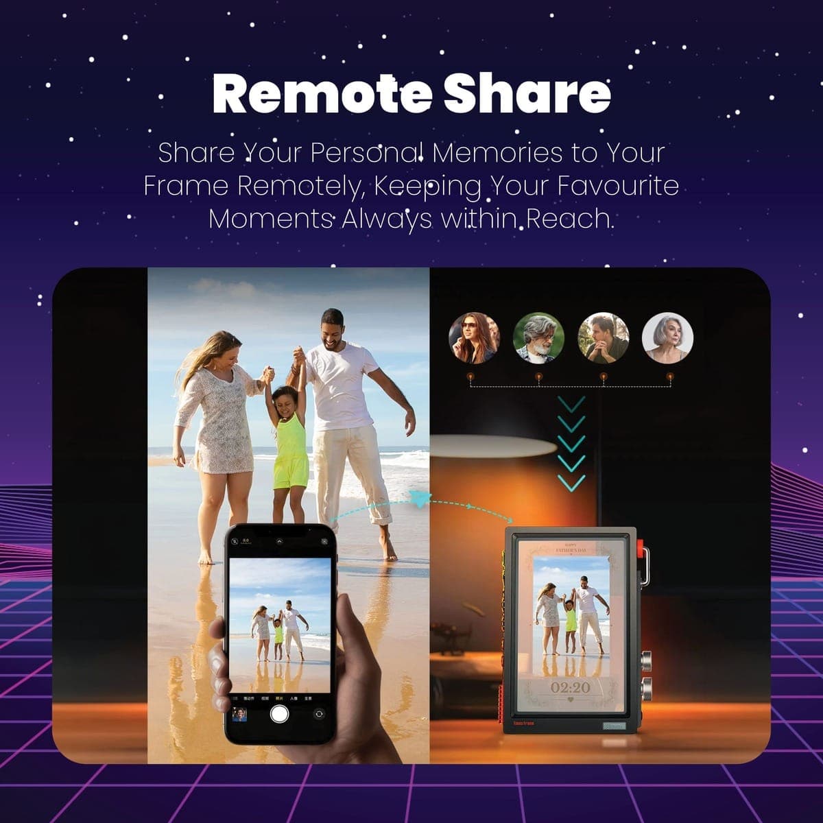 Divoom Times Frame 10.1" 3D Floating HD Display Smart Digital Frame (64GB), view 3