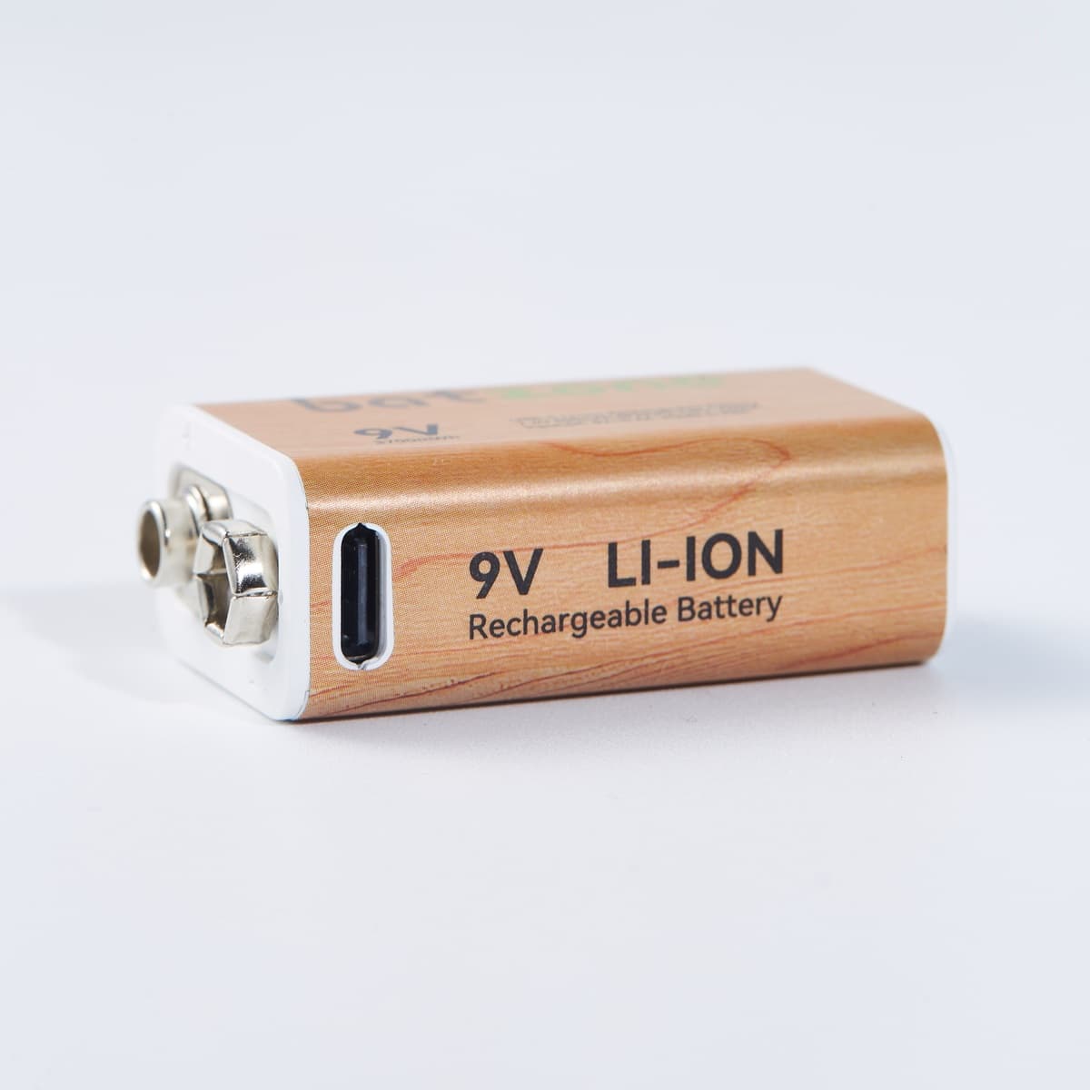 Batzone 9V 3700mWh USB-C Li-ion Rechargeable Battery (1-Pack), view 2