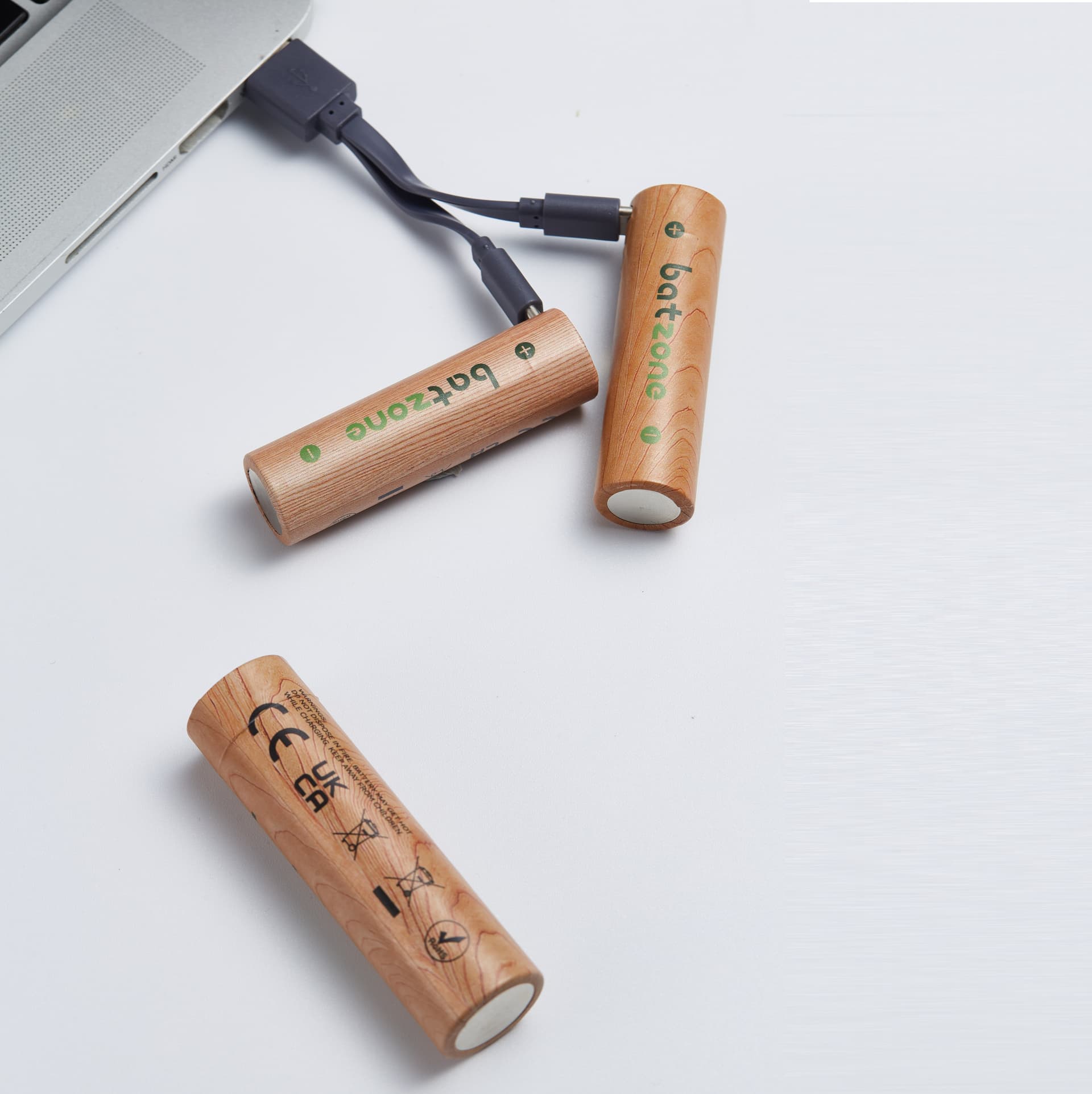 Batzone 18650 7200mWh USB-C Li-ion Rechargeable Batteries (2-Pack), view 5