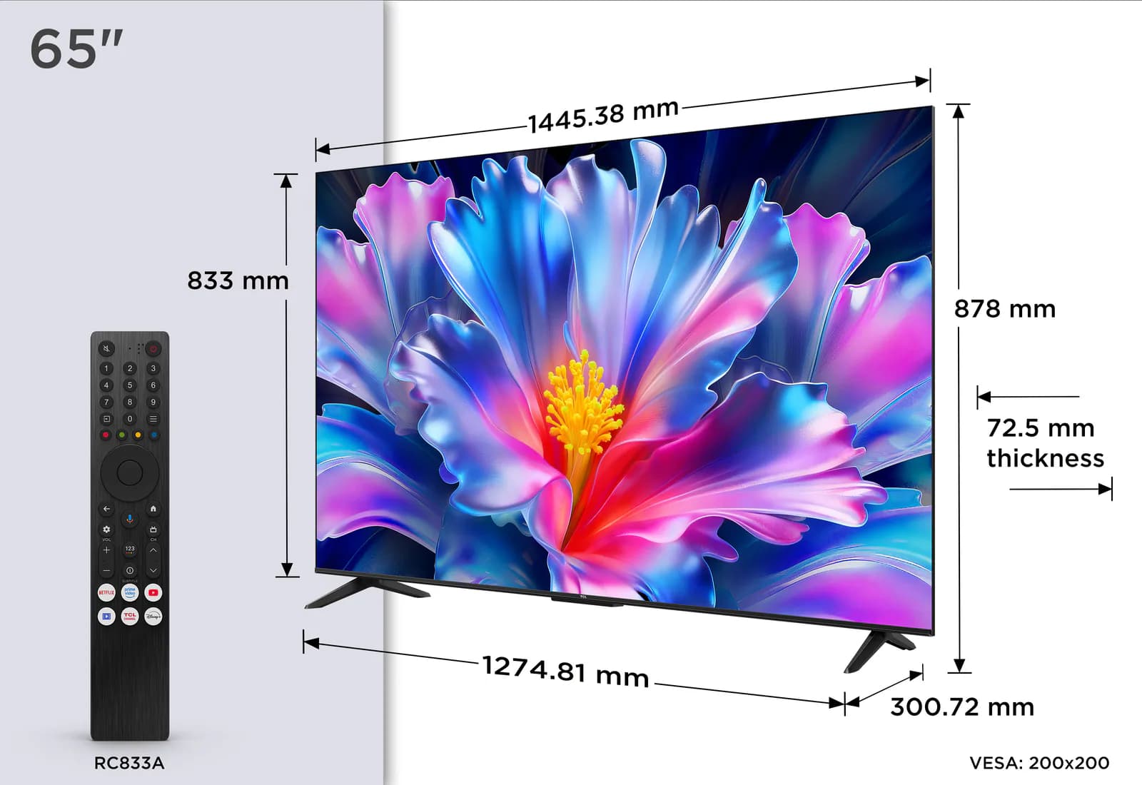 TCL 65P6L 65" UHD 4K SMART ANDROID TV, view 2