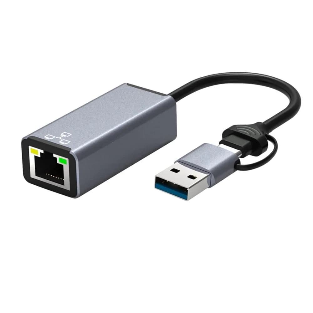 HEATZ ZT87 1Gbps 2-in-1 ethernet adapter -Black