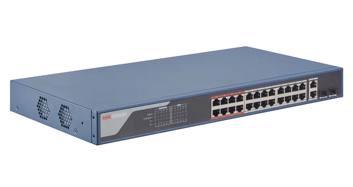 Hikvision DS-3E1326P-EI/M-24 Port 100M Smart Managed POE Switch, view 2