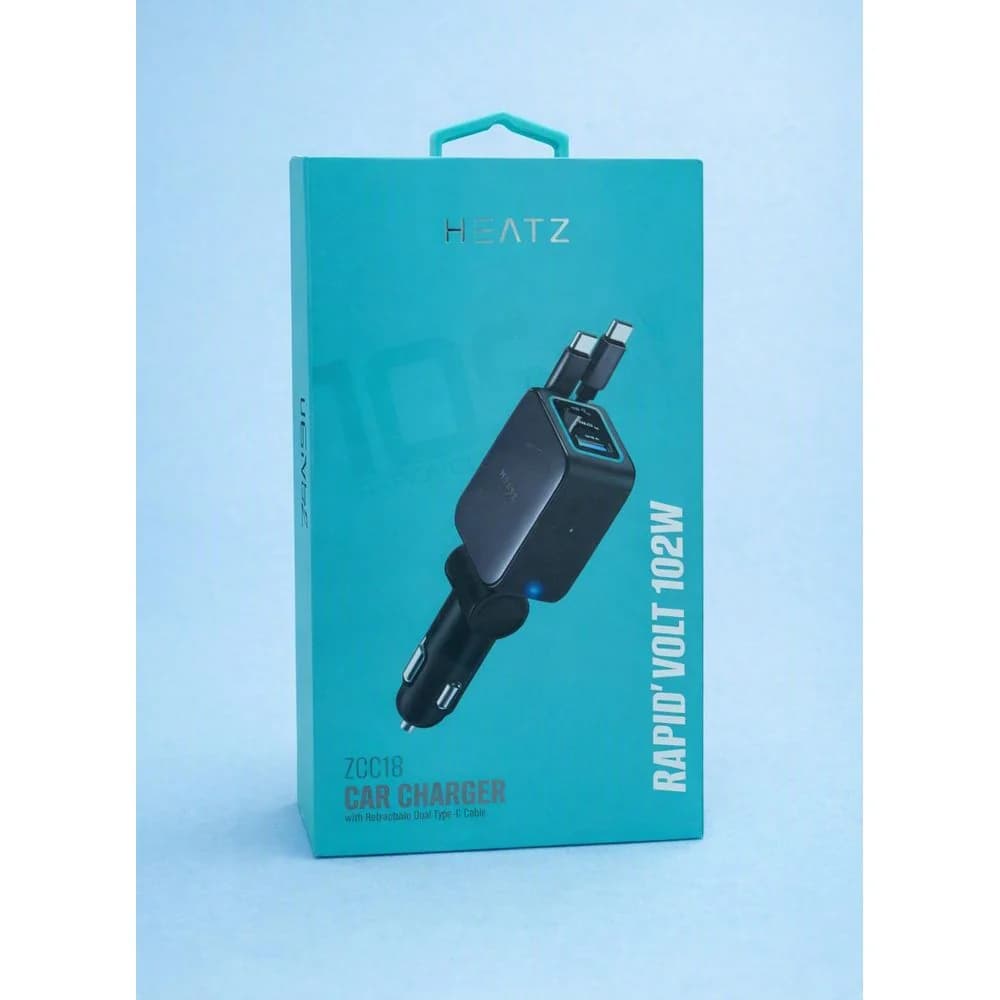 Heatz Car Charger Dual Type-C Cable ZCC18