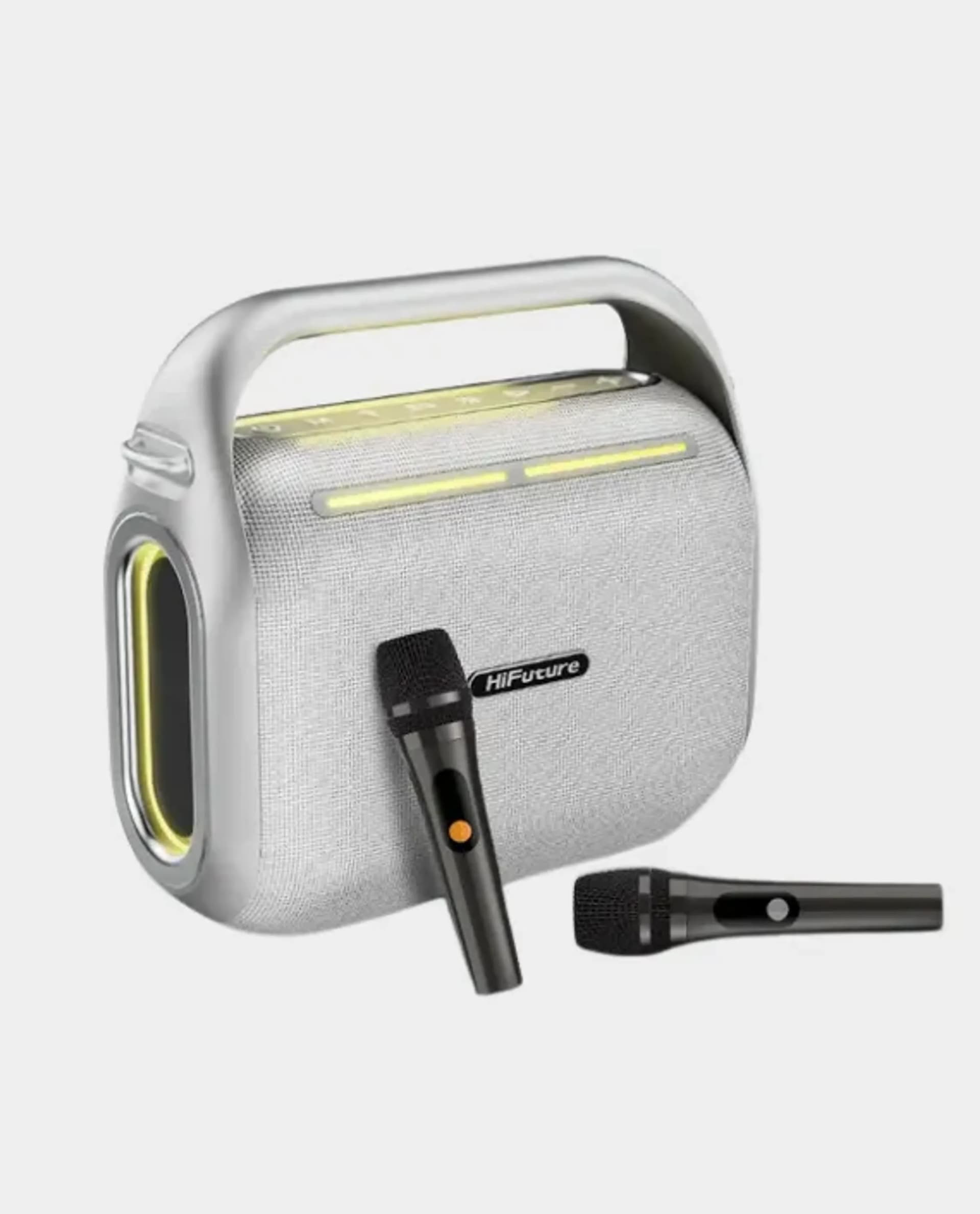 HiFuture MusicBox 200 Powerful Wireless Bluetooth Speaker with 2 microphones- Silver, view 2