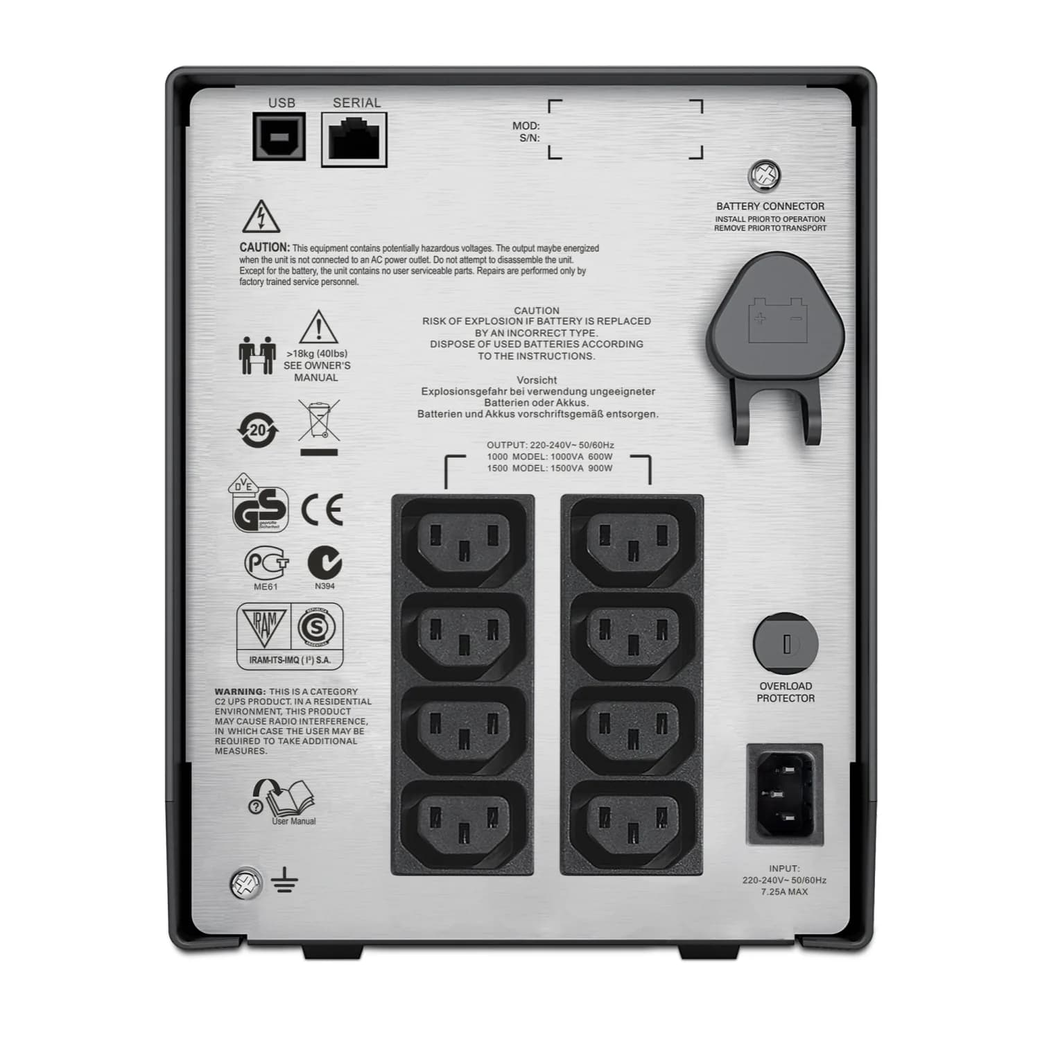APC SMART-UPS C 1000VA LCD,230V