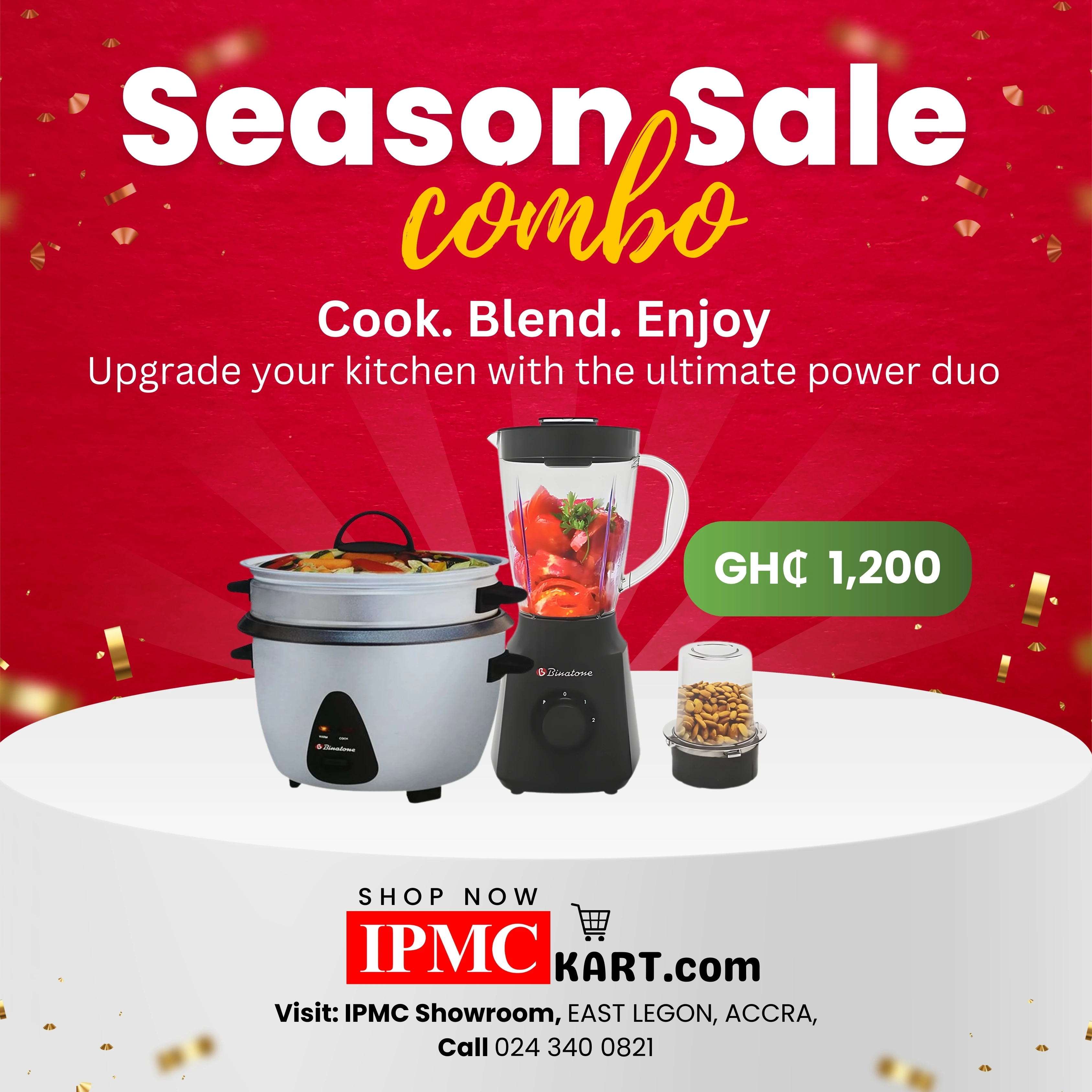 Binatone Blender BLG-412 + Binatone Rice Cooker & Steamer