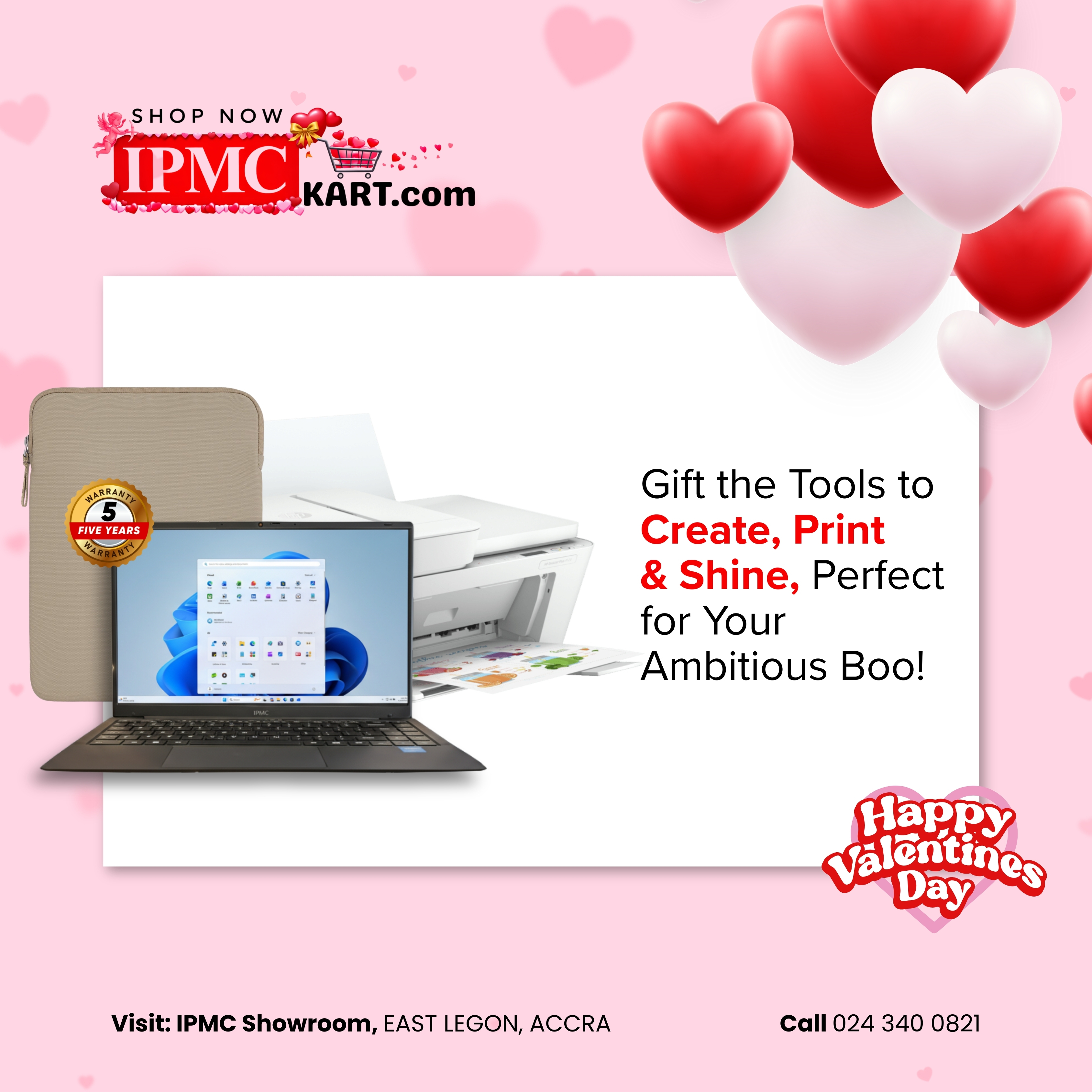 IPMC LT14 Pro Laptop Bundle – Printer, Dual Inks & Stylish Sleeve