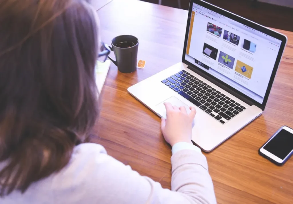 High-performance Intel Core i5 laptop with a sleek design, vibrant display, and backlit keyboard on a modern workspace