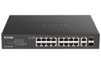 DGS-1100-18PV2 -  Dlink 16 Ports 10/100/1000Mbps PoE+ Smart Gigabit Switch with 2 combo 1000Base-T/ SFP ports, 130W PoE power budget