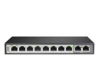 DGS-F1100-10PS-E - D'Link 10-port 10/100/1000Base-T Long Range 250m PoE+ Smart Switch with 8 PoE ports, 2 SFP ports, 96W PoE Power budget,  (802.3af/802.3at support)