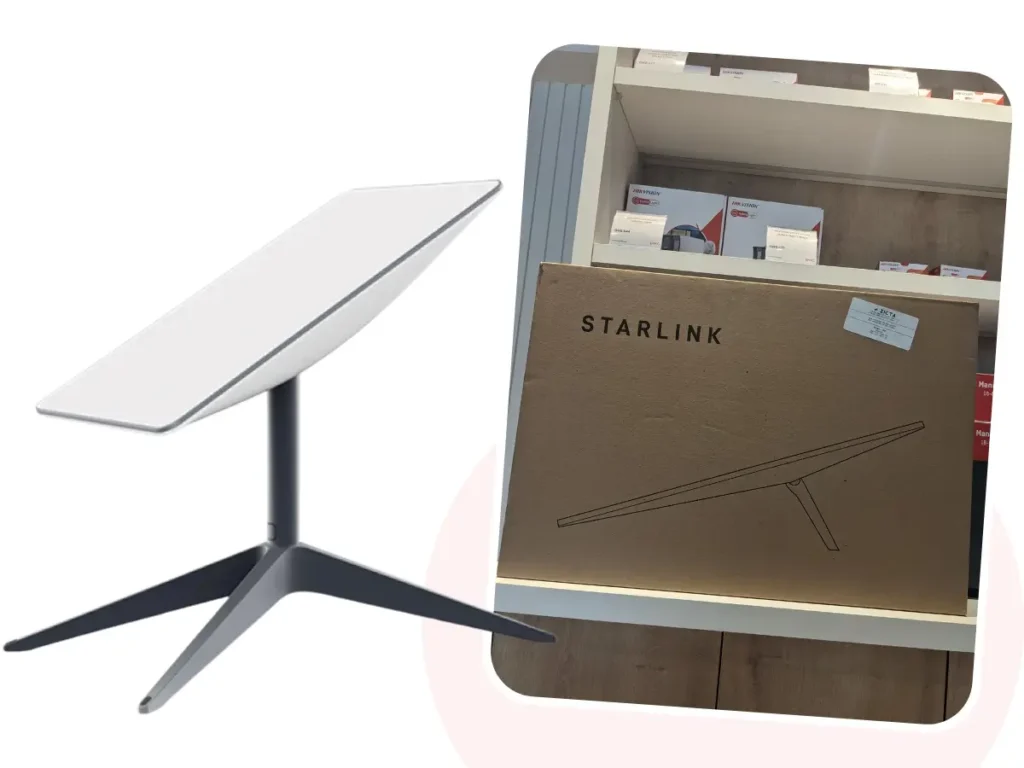 Brand new Starlink Standard Kit with router displayed against a white background