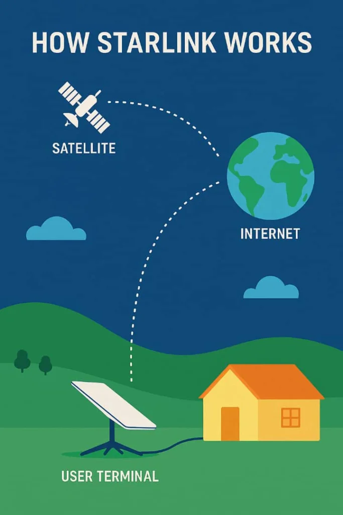 visual image of how starlink works