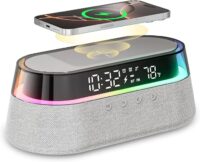 6-IN-1 WIRELESS CHARGER, WIRELESS SPEAKER, LED LAMP,15W, ALARM CLOCK